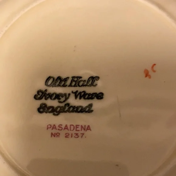 Vintage and rare Old Hall ivory ware, Pasadena replacement plates. - Picture 4 of 5